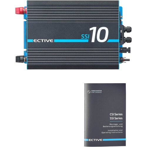 ECTIVE SSI 10 4in1 Sinus-Inverter 1000W/12V Sinus-Wechselrichter mit MPPT-Solarladeregler, Ladegert und NVS
