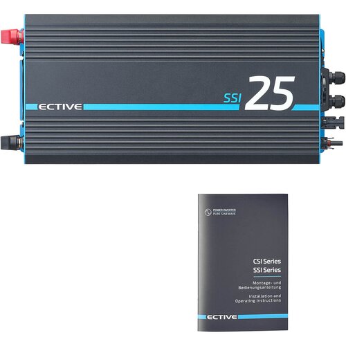 ECTIVE SSI 25 12V 4in1 Sinus-Inverter 2500W/12V Sinus-Wechselrichter mit MPPT-Solarladeregler, Ladegert und NVS