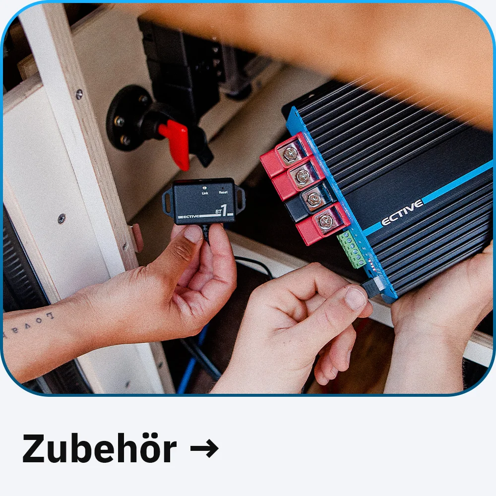 Direktes Anwendungsbeispiel wie Zubehör mit einem ECTIVE Produkt verbunden wird