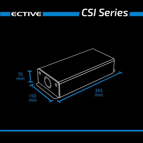 ECTIVE CSI 5 (CSI52) 12V Sinus Charger-Inverter 500W/12V Sinus-Wechselrichter mit Ladegerät und NVS