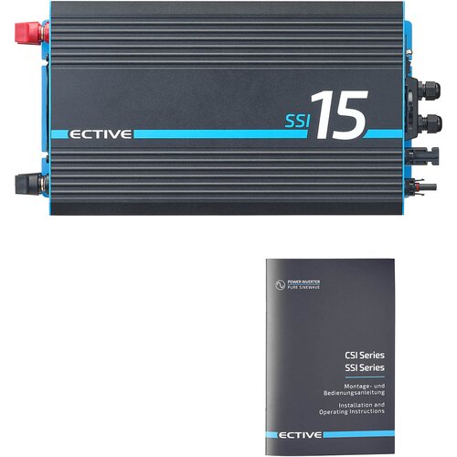 ECTIVE SSI154 4in1 Sinus-Inverter 1500W/24V Sinus-Wechselrichter mit MPPT-Solarladeregler, Ladegerät und NVS