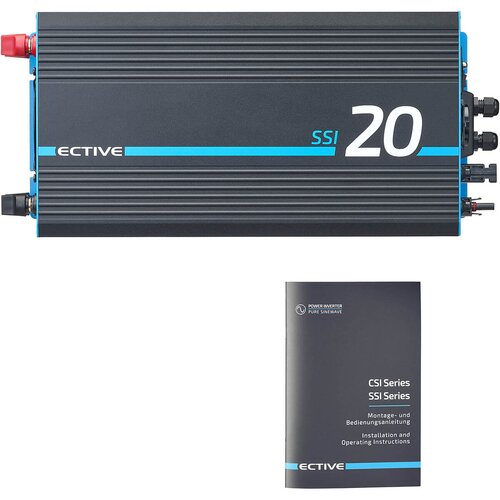 ECTIVE SSI 20 2000W/24V Sinus-Wechselrichter mit MPPT-Laderegler, Ladegerät, NVS- und USV-Funktion