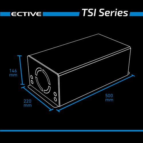 ECTIVE TSI 30 (TSI304) 24V Sinus-Inverter 3000W/24V Sinus-Wechselrichter mit NVS