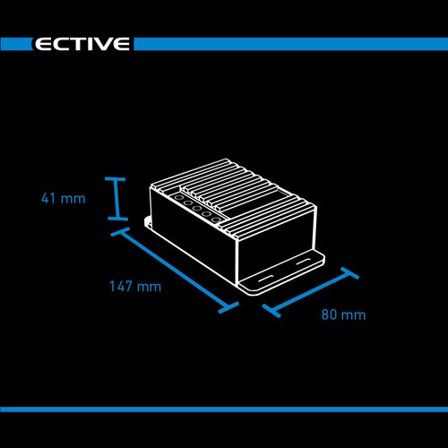 ECTIVE DSC 25 MPPT Dual Solar-Laderegler für zwei 12V Batterien 350Wp 50V 25A