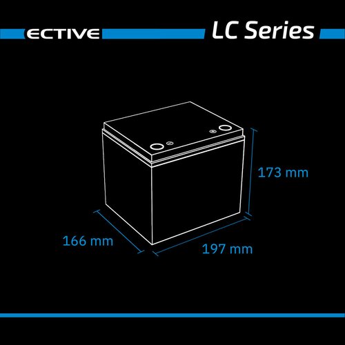 ECTIVE LC 50L 12V LiFePO4 Lithium Versorgungsbatterie 50 Ah