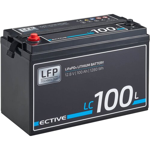 ECTIVE 12V 80Ah Lithium Versorgungsbatterie BMS Akku Versorger Batterie LiFePO4 
