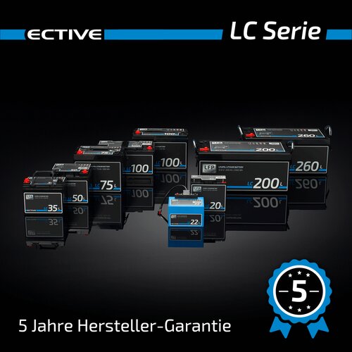 ECTIVE LC 100L 12V LiFePO4 Lithium Versorgungsbatterie 100 Ah
