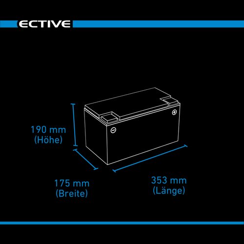ECTIVE LC 100 LT 12V LiFePO4 Lithium Versorgungsbatterie 100 Ah