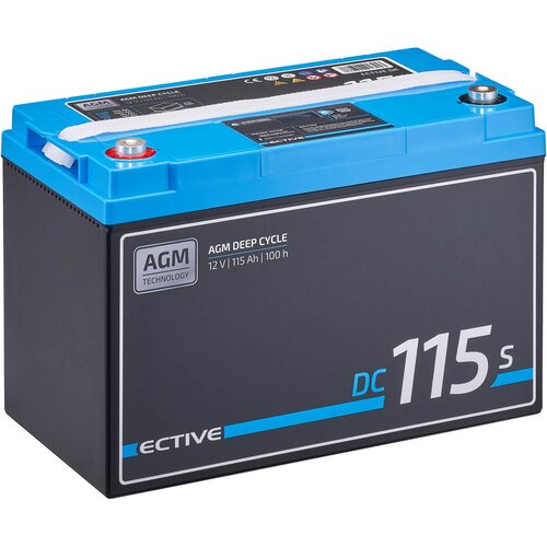 ECTIVE DC 115S AGM Deep Cycle mit LCD-Anzeige 115Ah Versorgungsbatterie