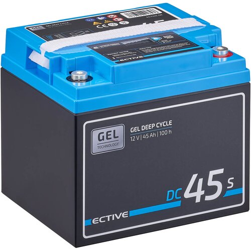 ECTIVE DC 45S GEL Deep Cycle mit LCD-Anzeige 45Ah...