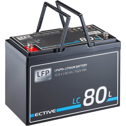 ECTIVE LC 80L 12V LiFePO4 Lithium Versorgungsbatterie 80 Ah