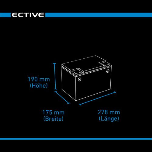 ECTIVE LC 80 BT 12V LiFePO4 Lithium Versorgungsbatterie 80 Ah