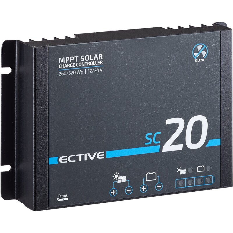 ECTIVE SC 20 SILENT lüfterloser MPPT Solarladeregler 20A, 129,90 €