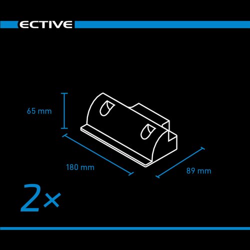 ECTIVE 2-teilig kurze Haltespoiler für Solarmodule (weiß)