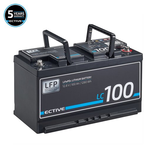 ECTIVE LC 100 12V LiFePO4 Lithium Versorgungsbatterie 100 Ah (USt-befreit nach §12 Abs.3 Nr. 1 S.1 UStG)