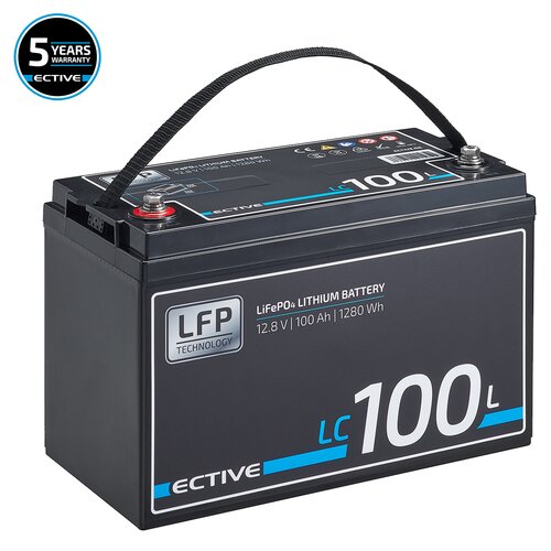 ECTIVE LC 100L 12V LiFePO4 Lithium Versorgungsbatterie 100 Ah (USt-befreit nach §12 Abs.3 Nr. 1 S.1 UStG)