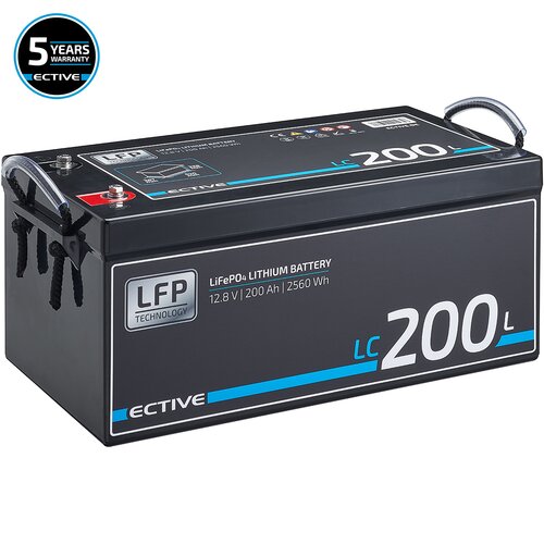 ECTIVE LC 200L 12V LiFePO4 Lithium Versorgungsbatterie 200 Ah (USt-befreit nach §12 Abs.3 Nr. 1 S.1 UStG)