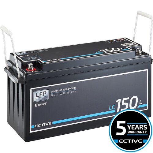 ECTIVE LC 150L BT 12V LiFePO4 Lithium Versorgungsbatterie 150 Ah (USt-befreit nach §12 Abs.3 Nr. 1 S.1 UStG)