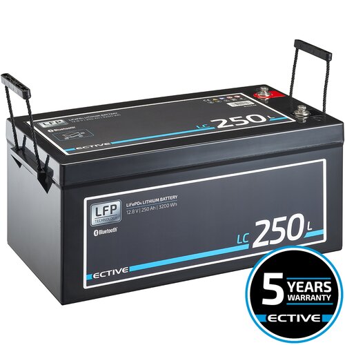ECTIVE LC 250L BT 12V LiFePO4 Lithium Versorgungsbatterie 250 Ah (USt-befreit nach §12 Abs.3 Nr. 1 S.1 UStG)