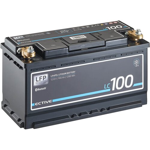 ECTIVE LC 100 LT 12V LiFePO4 Lithium Versorgungsbatterie 100 Ah (USt-befreit nach §12 Abs.3 Nr. 1 S.1 UStG)
