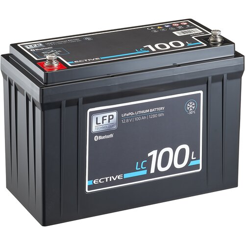 ECTIVE LC 100L LT 12V LiFePO4 Lithium Versorgungsbatterie 100 Ah (USt-befreit nach §12 Abs.3 Nr. 1 S.1 UStG)