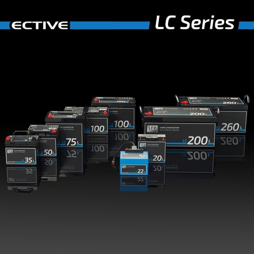 ECTIVE LC 12L 12V LiFePO4 Lithium Versorgungsbatterie 12 Ah