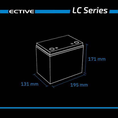 ECTIVE LC 35L 12V LiFePO4 Lithium Versorgungsbatterie 35 Ah (USt-befreit nach 12 Abs.3 Nr. 1 S.1 UStG)