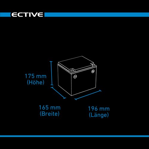 ECTIVE LC 50L BT 12V LiFePO4 Lithium Versorgungsbatterie 50 Ah (USt-befreit nach 12 Abs.3 Nr. 1 S.1 UStG)
