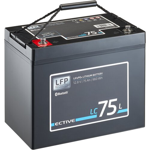 ECTIVE LC 75L BT 12V LiFePO4 Lithium Versorgungsbatterie 75 Ah (USt-befreit nach 12 Abs.3 Nr. 1 S.1 UStG)