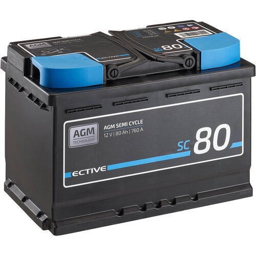 ECTIVE Semi Cycle SC80 AGM Versorgungsbatterie 80Ah (USt-befreit nach 12 Abs.3 Nr. 1 S.1 UStG)