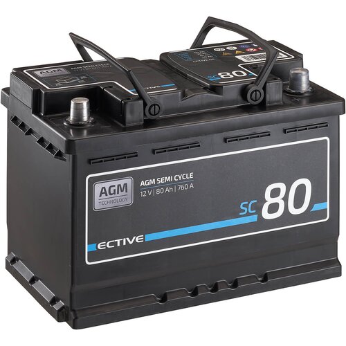 ECTIVE Semi Cycle SC80 AGM Versorgungsbatterie 80Ah (USt-befreit nach 12 Abs.3 Nr. 1 S.1 UStG)
