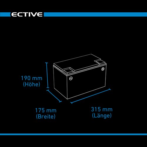 ECTIVE Semi Cycle SC95 AGM Versorgungsbatterie 95Ah (USt-befreit nach 12 Abs.3 Nr. 1 S.1 UStG)