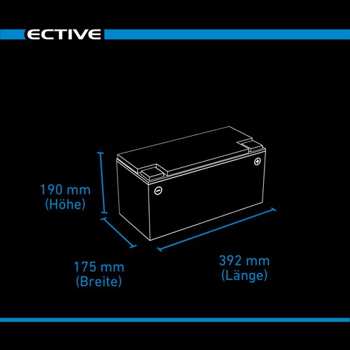 ECTIVE Semi Cycle SC120 AGM Versorgungsbatterie 120Ah (USt-befreit nach 12 Abs.3 Nr. 1 S.1 UStG)