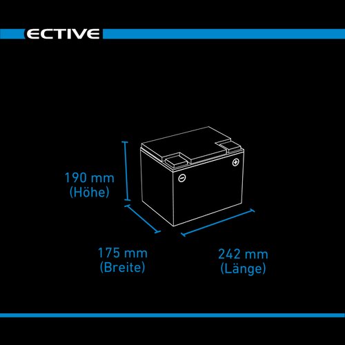 ECTIVE DC 70 AGM Deep Cycle 70Ah Versorgungsbatterie (USt-befreit nach 12 Abs.3 Nr. 1 S.1 UStG)