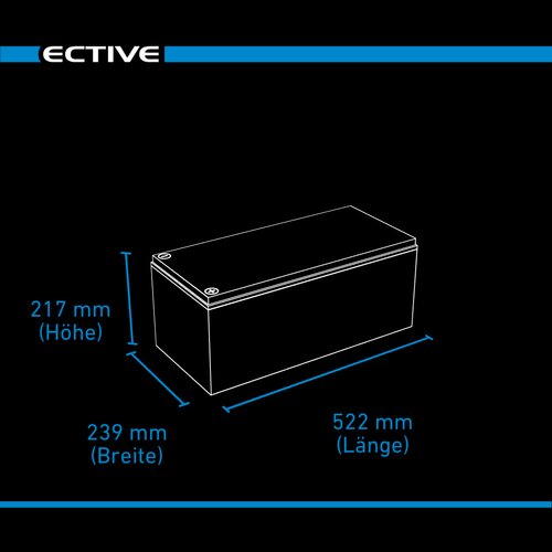 ECTIVE DC 230S AGM Deep Cycle mit LCD-Anzeige 230Ah Versorgungsbatterie (USt-befreit nach 12 Abs.3 Nr. 1 S.1 UStG)