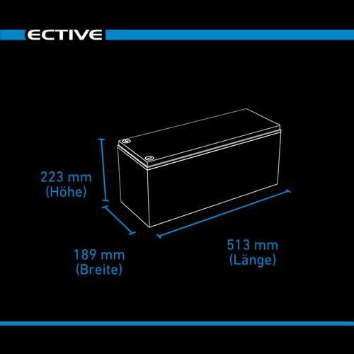 ECTIVE DC 145 GEL Deep Cycle 145Ah Versorgungsbatterie (USt-befreit nach 12 Abs.3 Nr. 1 S.1 UStG)