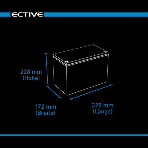 ECTIVE DC 100 GEL Deep Cycle 100Ah Versorgungsbatterie (USt-befreit nach 12 Abs.3 Nr. 1 S.1 UStG)