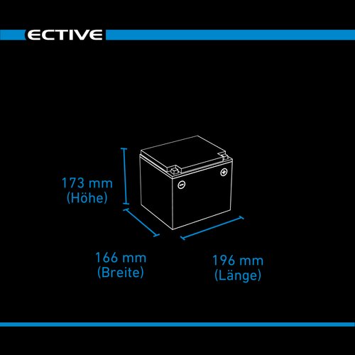 ECTIVE DC 45SC GEL Deep Cycle mit PWM-Ladegert und LCD-Anzeige 45Ah Versorgungsbatterie (USt-befreit nach 12 Abs.3 Nr. 1 S.1 UStG)