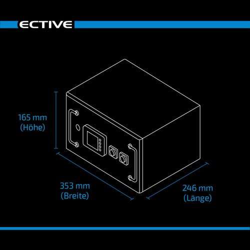 ECTIVE LC 150L BT 12V LiFePO4 Lithium Untersitzbatterie 150Ah (USt-befreit nach §12 Abs.3 Nr. 1 S.1 UStG)
