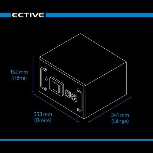 ECTIVE LC 200L BT 12V LiFePO4 Lithium Untersitzbatterie 200Ah (USt-befreit nach §12 Abs.3 Nr. 1 S.1 UStG)