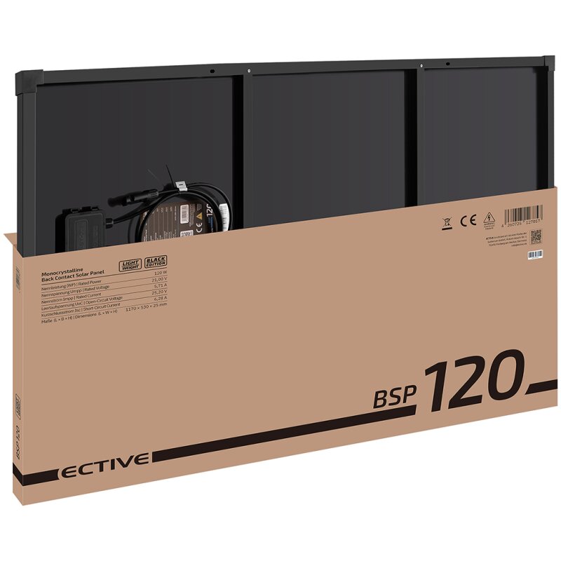 ECTIVE BSP Lightweight Solarmodule 120 Black Monokristallin Solarmodu
