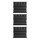 ECTIVE 3in1-Adapter für Thule & Fiamma Wandhalterungen 3 Stück für 3,5 x 2 Meter Markise Schwarz