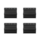 ECTIVE 3in1-Adapter für Thule & Fiamma Wandhalterungen 4 Stück für 4,0 x 2 Meter Markise Schwarz